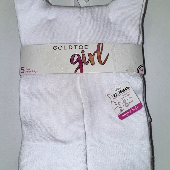 Gold toe Girls Knee High Socks 5 Pairs NWT - Picture 1 of 5